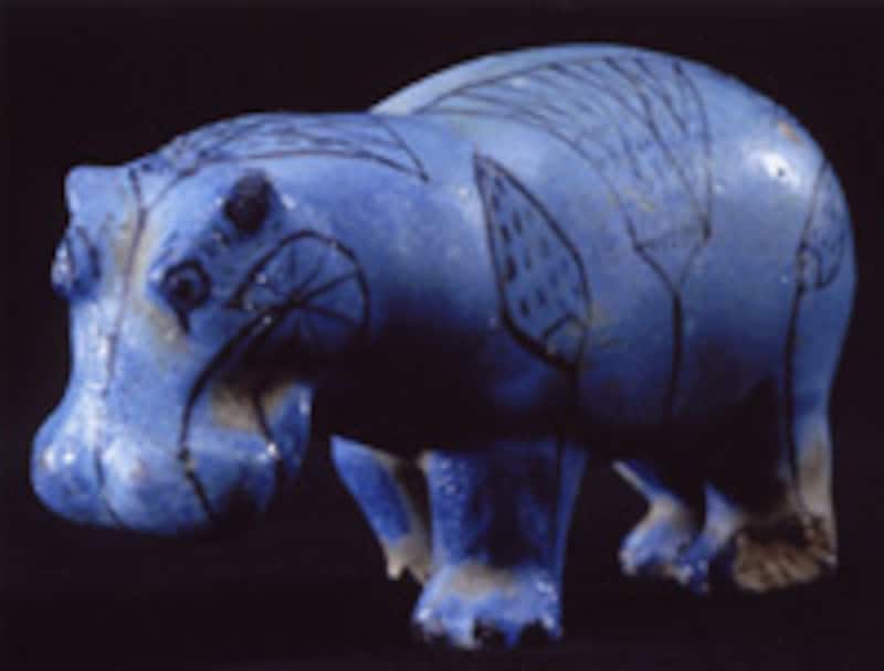 ルーヴル美術館所蔵古代エジプト展「青いファイアンス製カバ」