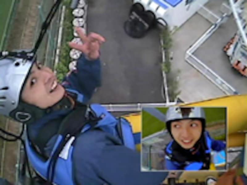 ジャンプ台の上で