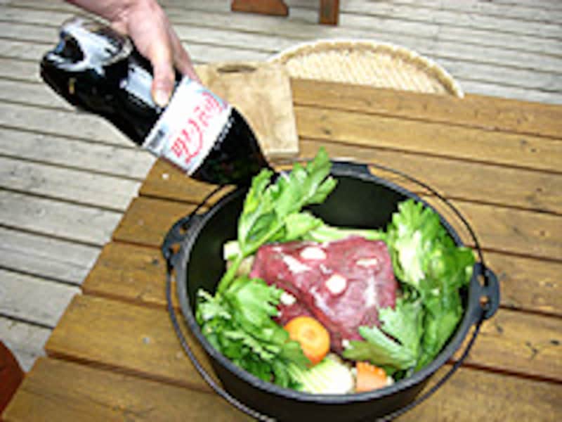 コーラを入れる