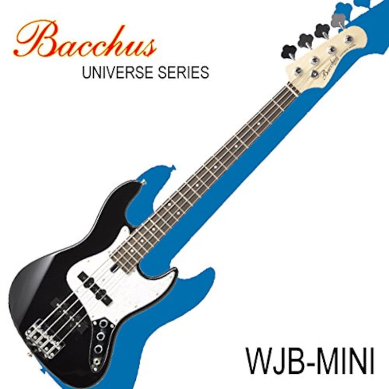 バッカスのミニ・ジャズ・ベース｜Bacchus UNIVERSE Series WJB-mini BLK / 初心者や女性、ギタリストにも！！ (BLK／ブラック)
