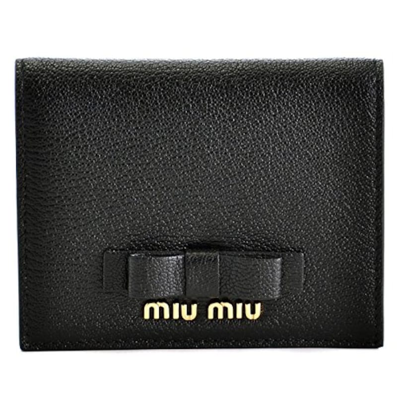 MIU MIU(ミュウミュウ),マドラス リボン ミニ二つ折り財布