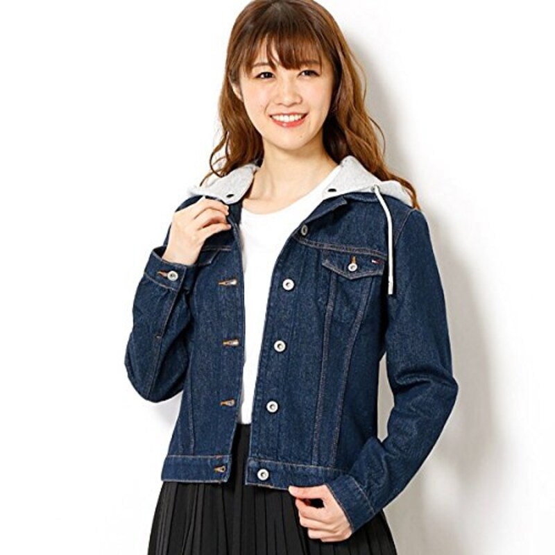トミーヒルフィガー(レディース)(TOMMY) フーテッドデニムジャケット