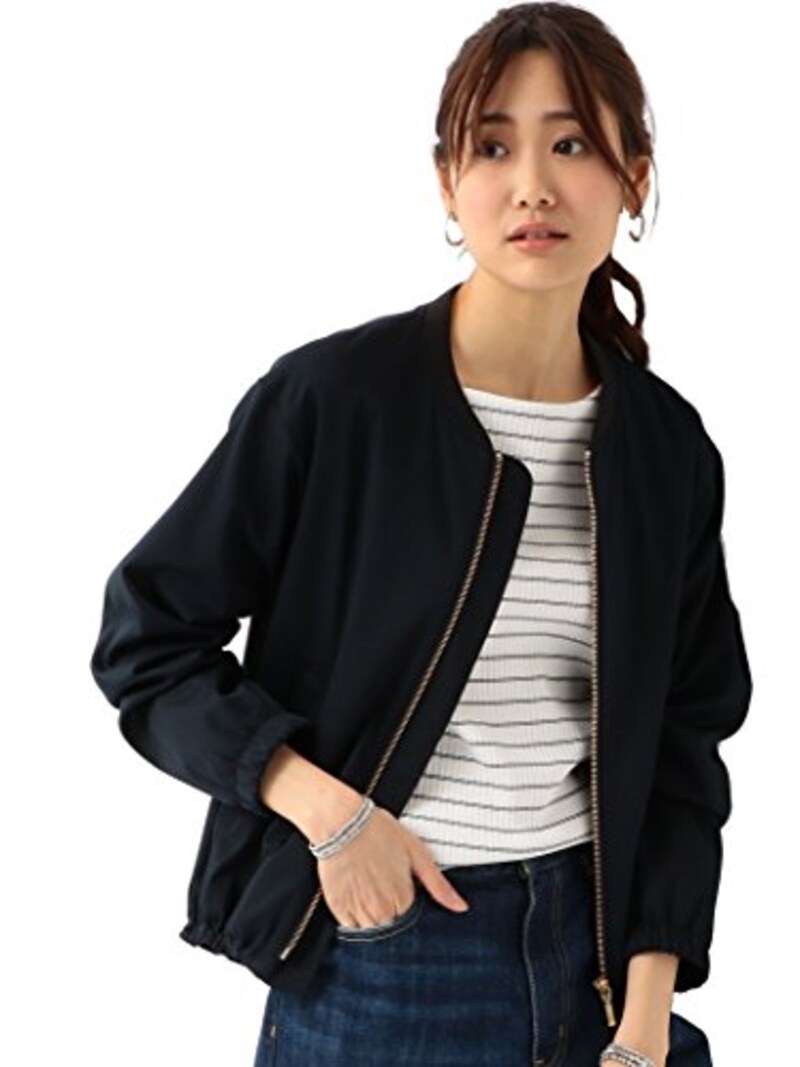 (ユナイテッドアローズ グリーンレーベル リラクシング) UNITED ARROWS green label relaxing ◆SC コットン/MOサテン ソフトブルゾン 36251991291 7930 NAVY(79) 36