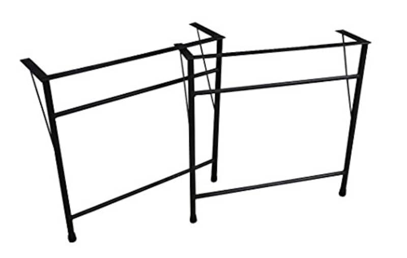【鉄脚】 アイアンテーブル脚　Ａ型 幅670×高さ675ｍｍ ２個セット（黒皮鉄ワックス仕上げ）