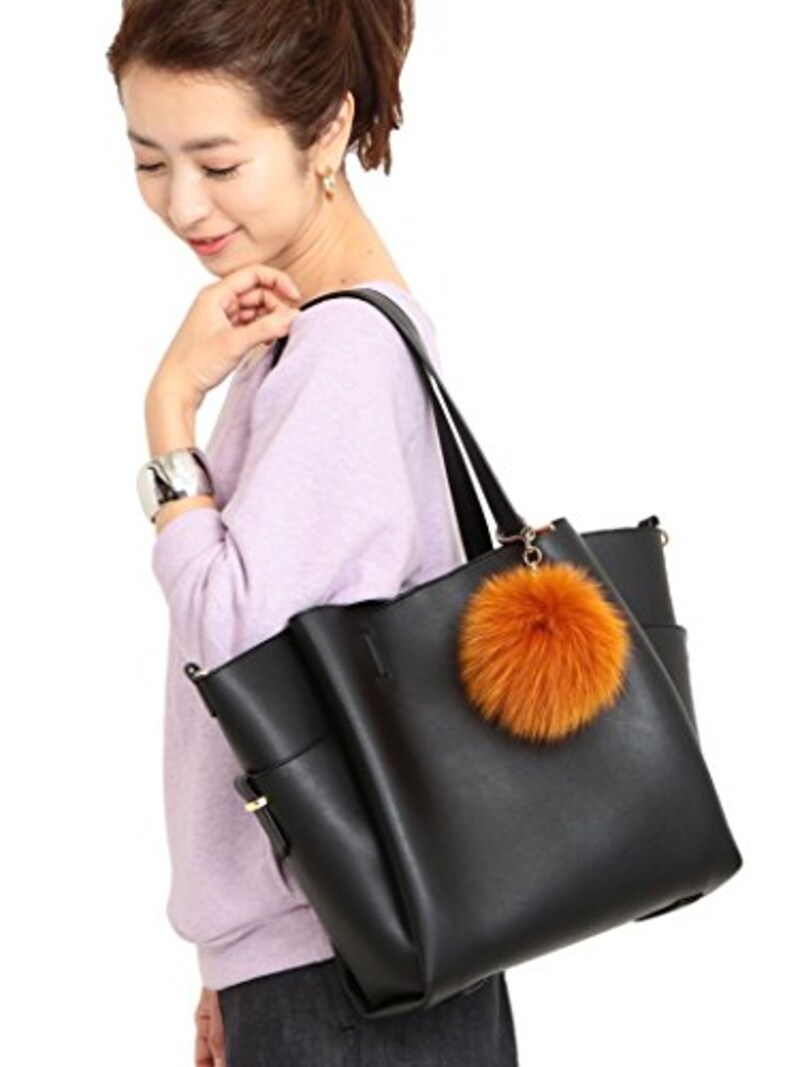 BEAUTY&YOUTH UNITED ARROWS BY 3パーテーションフェイクレザートート -2WAY-
