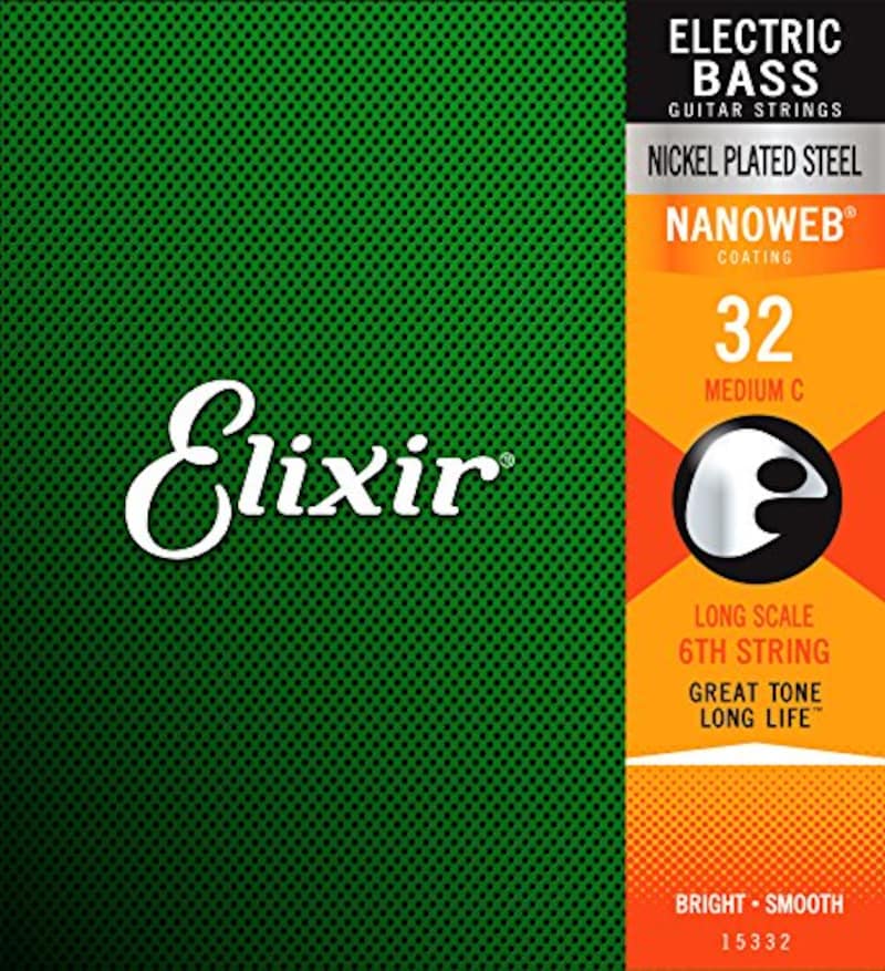 Elixir, ベースバラ弦 NANOWEB ニッケル 6弦用 Long Scale .032 #15332 【国内正規品】