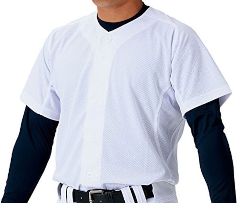 ZETT(ゼット) 野球 ユニフォーム メッシュ フルオープン シャツ メカパン ホワイト(1100) BU1181MS L