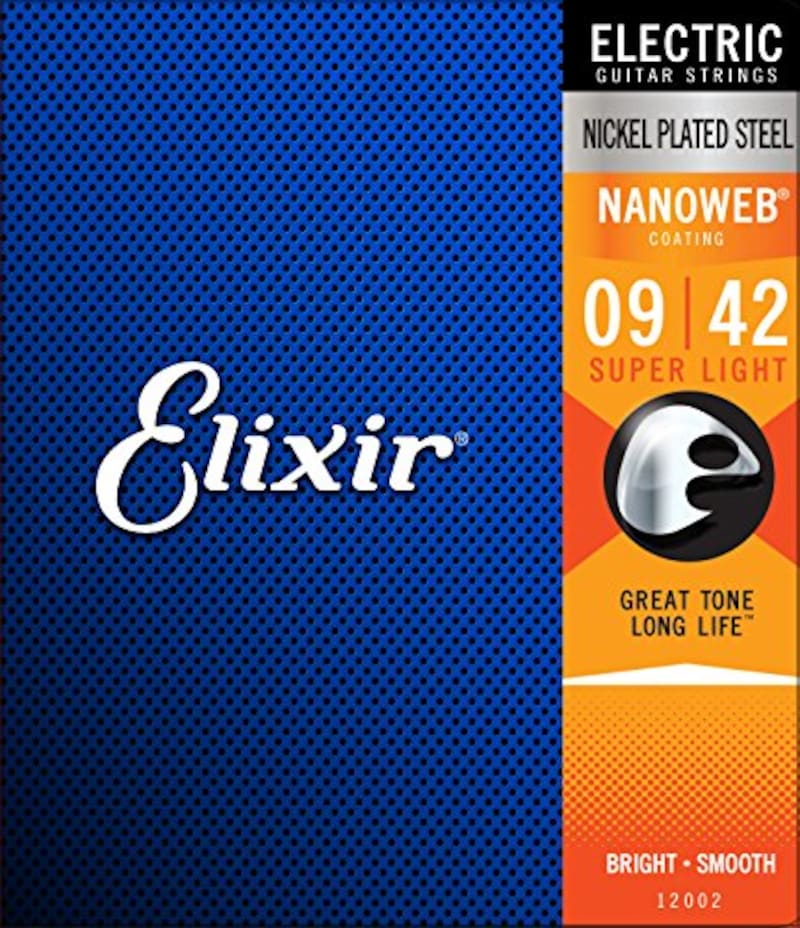 Elixir エレキギター弦 NANOWEB Super Light .009-.042#12002