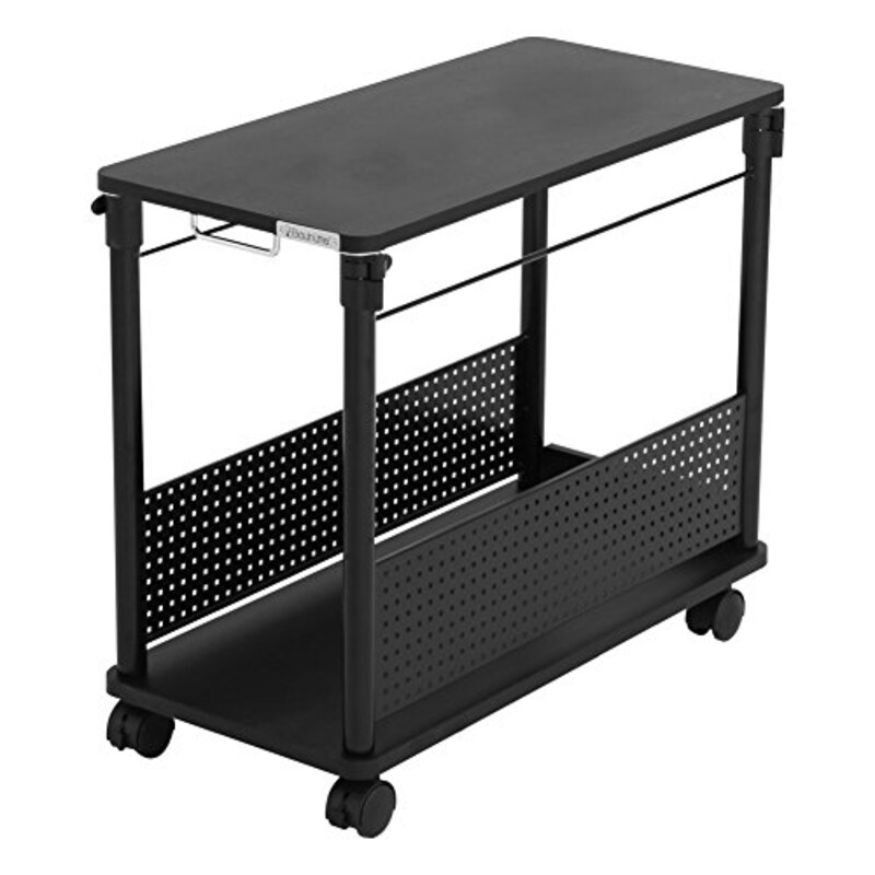 Bauhutte(バウヒュッテ),昇降式L字デスク PCワゴン,BHD-670H-BK