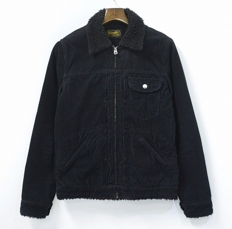 【中古】 NANO UNIVERSE×Wrangler (ナノユニバース×ラングラー) 別注ボアJKT コーデュロイボアジャケット M BLACK