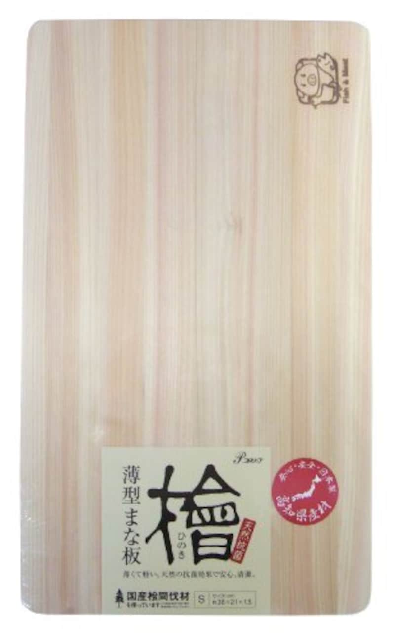 池川木材,ひのき うす型まな板 S
