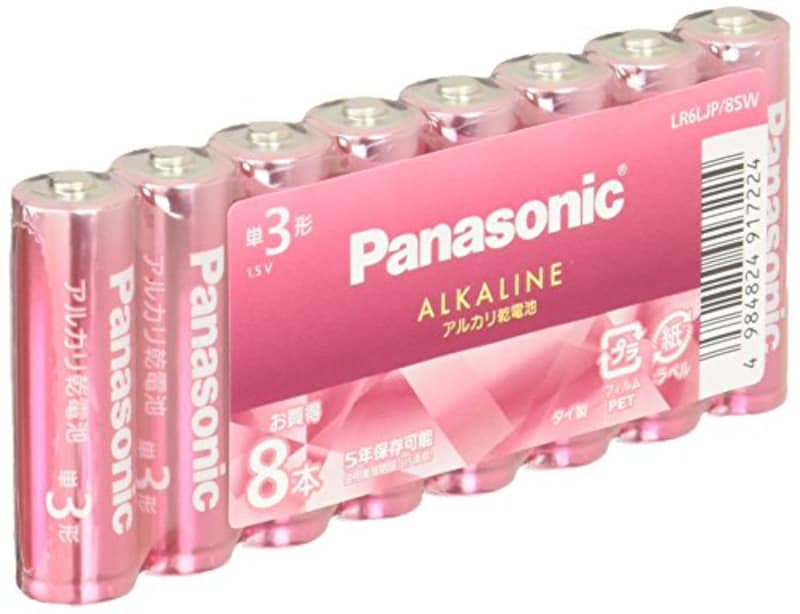 パナソニック,カラーアルカリ乾電池 ,LR6LJP/8SW