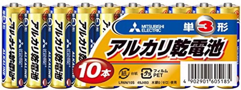 三菱電機 , アルカリ乾電池 ,LR6N/10S