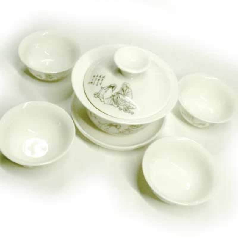 來茶当酒 化粧箱付き蓋碗・小杯・茶具セット