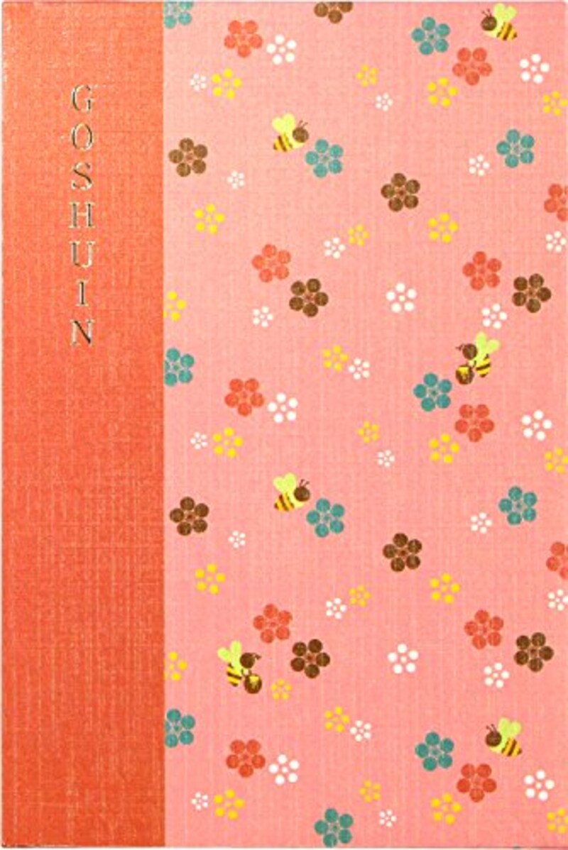 谷口松雄堂,御朱印帳 特大 蛇腹式 梅バチ komon+,M1-15-KP-8