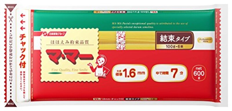 マ・マー,チャック付結束スパゲティ 1.6mm 600g,1.6mm