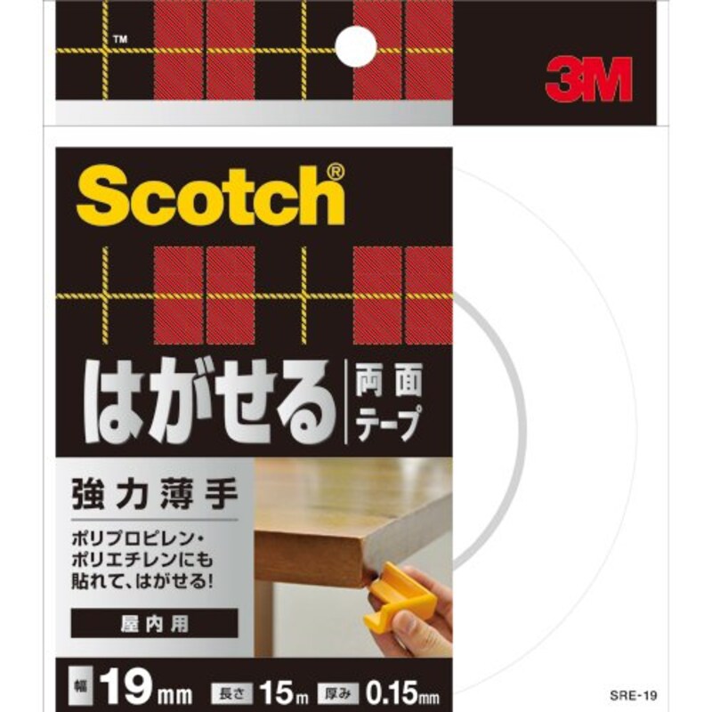 3M（スリーエム）,スコッチ はがせる両面テープ,SRE-19