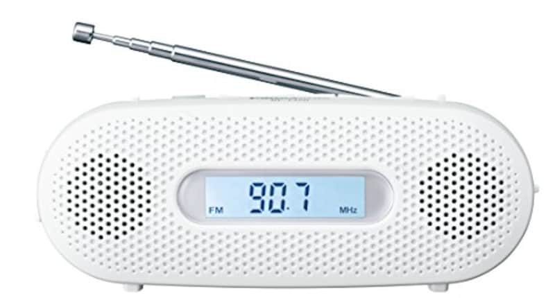 パナソニック(Panasonic),ラジオ FM/AM/ワイドFM対応 手回し充電対応 ホワイト,RF-TJ20-W