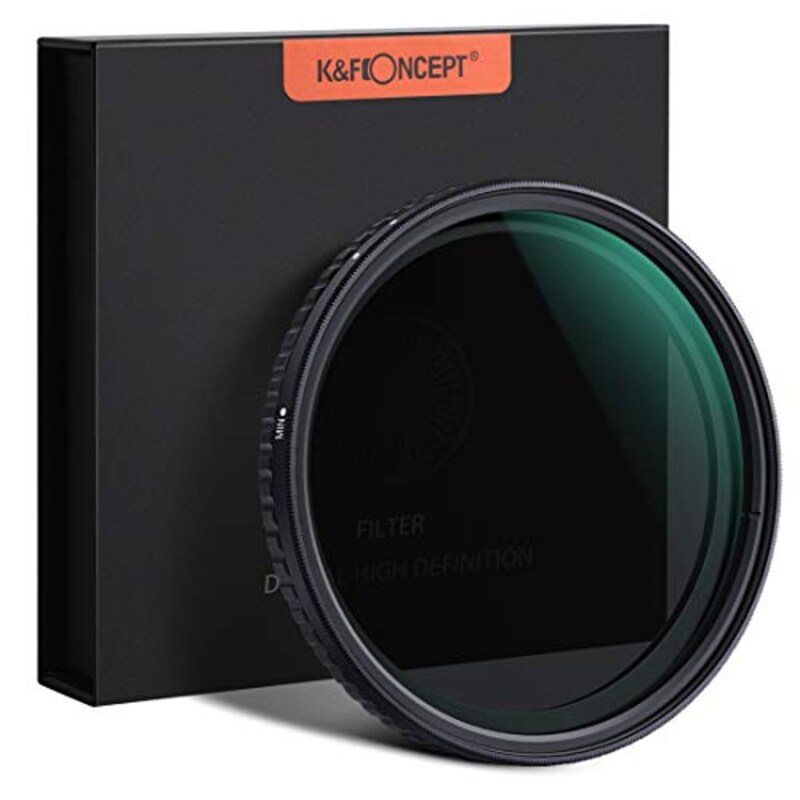 K&F Concept,減光NDフィルター 77mm 可変式 X状ムラなし