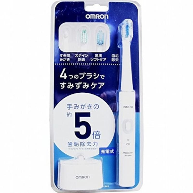 オムロン,音波式電動歯ブラシ,HT-B306-W
