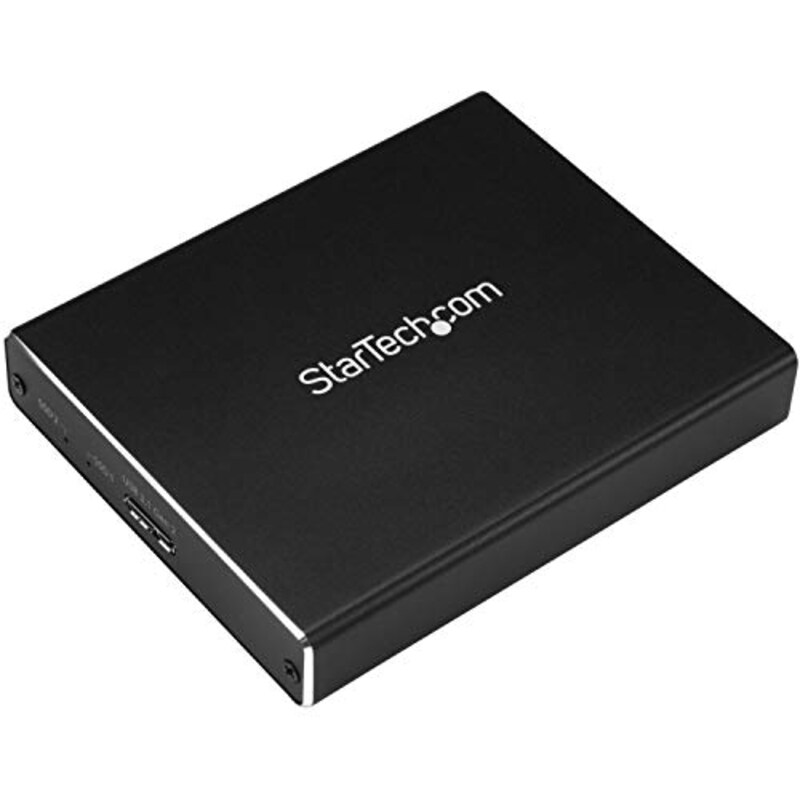 StarTeck.com,M.2 SATA SSD対応デュアルスロットアダプタケース,SM22BU31C3R