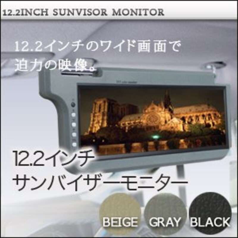 液晶王国,サンバイザーモニター,sv122
