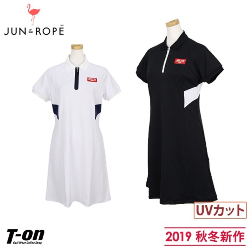 JUN&ROPE,バイカラーデザイン ワンピース