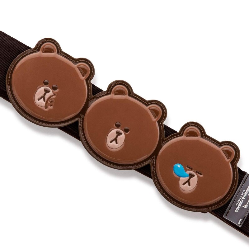 LINE FRIENDS,キャリーケースベルト ブラウン,B07W4JXM6M
