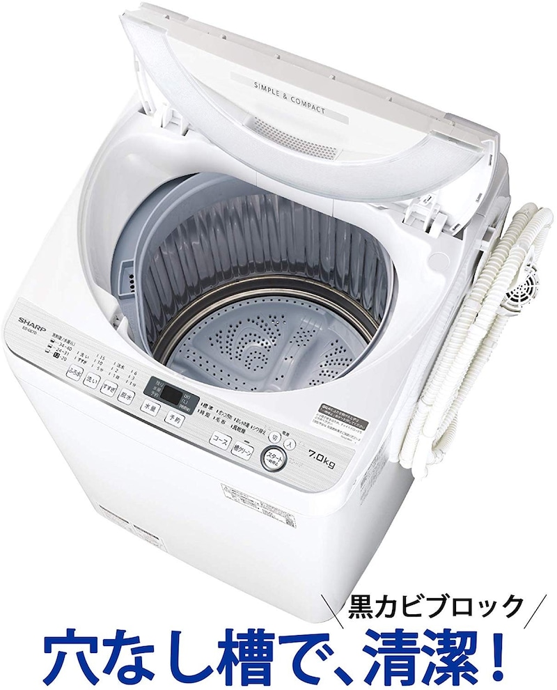 SHARP（シャープ）,全自動洗濯機 ,ES-GE7D-W