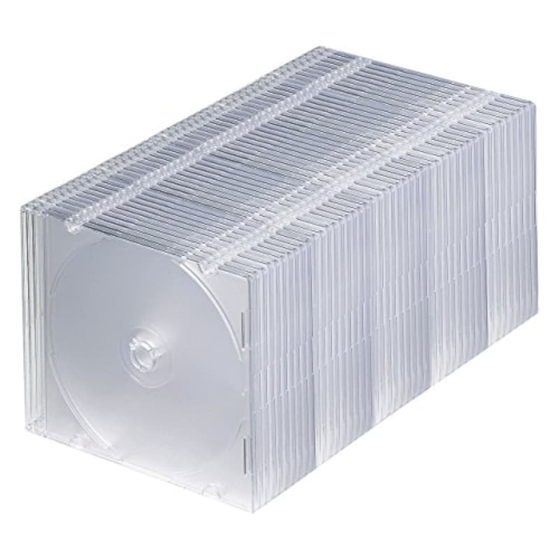 サンワサプライ ,1枚収納×50枚セット スリムBD/DVD/CDケース ,FCD-PU50C