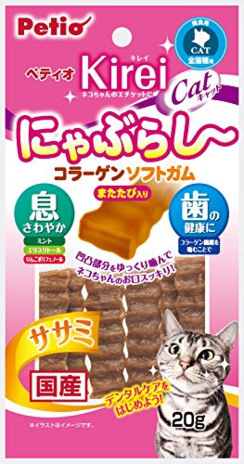 Petio(ペティオ) ,Kirei Catにゃぶらしコラーゲンソフトガム ささみ