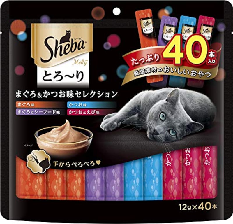 Sheba （シーバ）,とろ～りメルティ まぐろ&かつお味セレクション,SMT50
