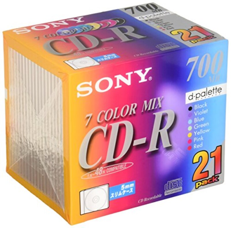 ソニー(SONY),CD-Rメディア 5mmケース 21枚,21CDQ80EX