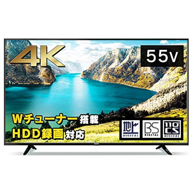 アイリスオーヤマ,55型 4K対応液晶テレビ,55UB10P