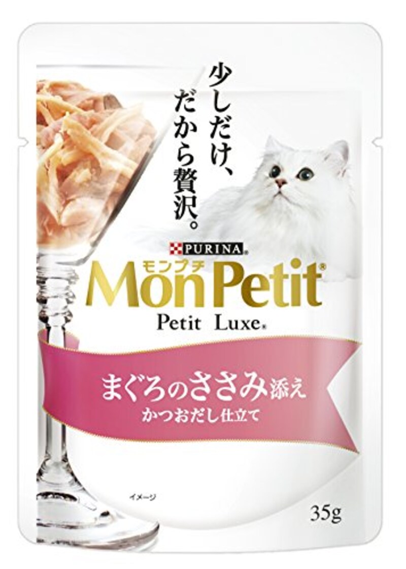 ネスレ,モンプチ プチリュクス パウチ 成猫用 まぐろのささみ添え
