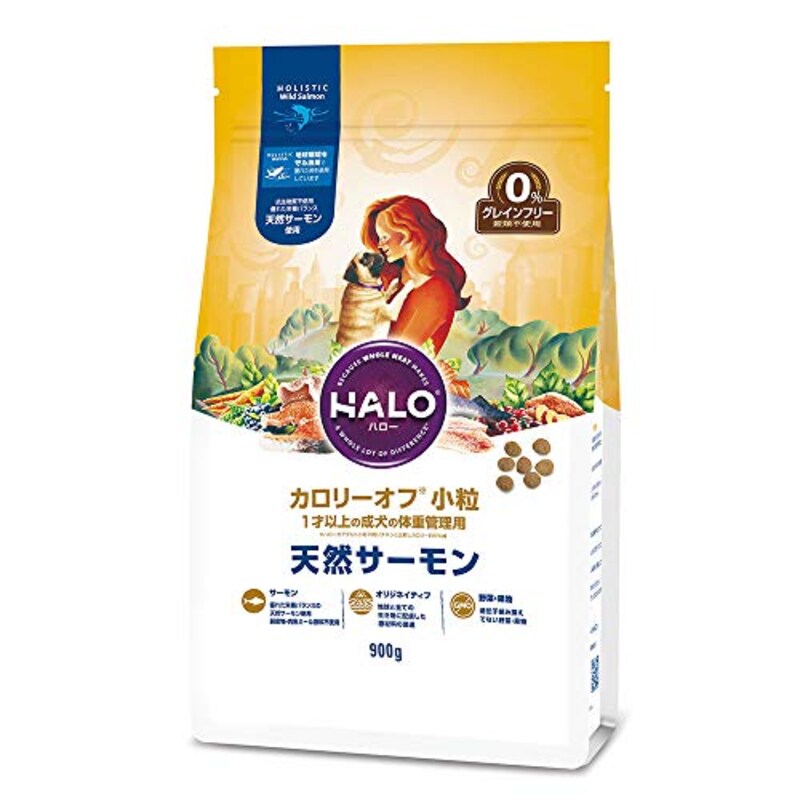 ハロー,カロリーオフ 小粒 天然サーモン グレインフリー