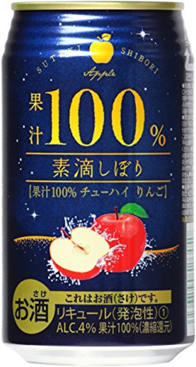 富永貿易,素滴しぼり 果汁100% チューハイ りんご缶