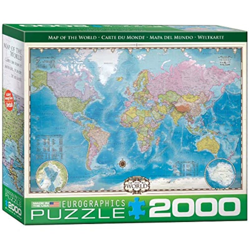 ユーログラフィックス,2000ピース　ジグソーパズル　世界地図,‎8220-0557