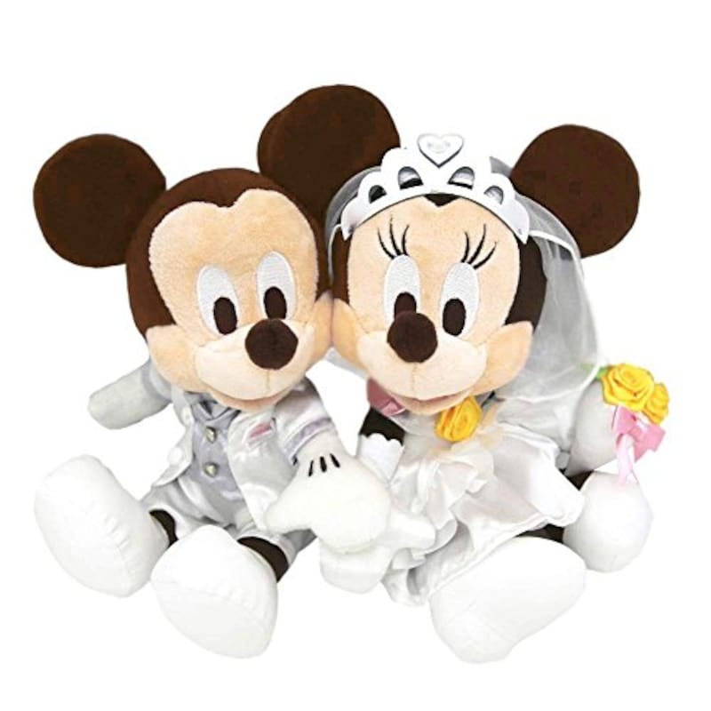 DisneyResort,ペアぬいぐるみ ウェディングバージョン ミッキーマウス&ミニーマウス