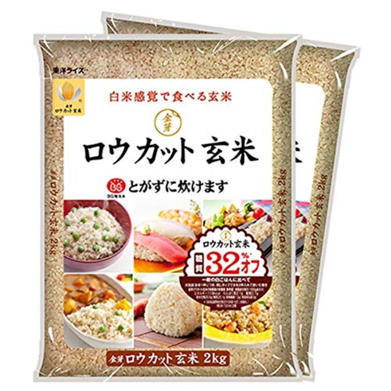 東洋ライス,金芽ロウカット玄米 4kg【2kg×2】