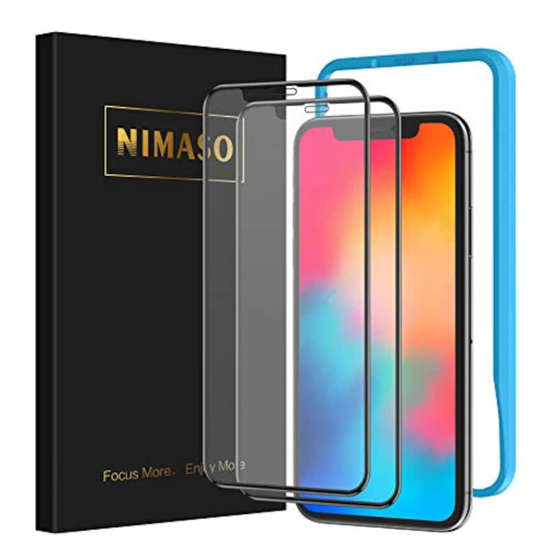NIMASO,iPhone用 全面保護フィルム 2枚セット