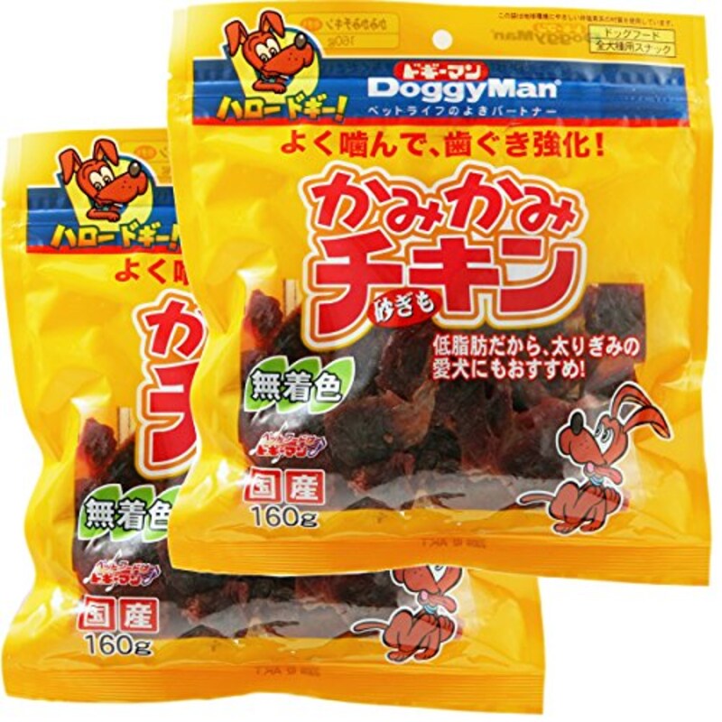 ドギーマン,犬用おやつ かみかみチキン 砂ぎも 160g×2個