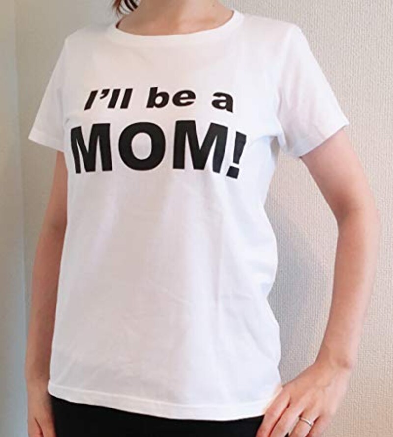 Asmile,ママ用マタニティフォト用Tシャツ