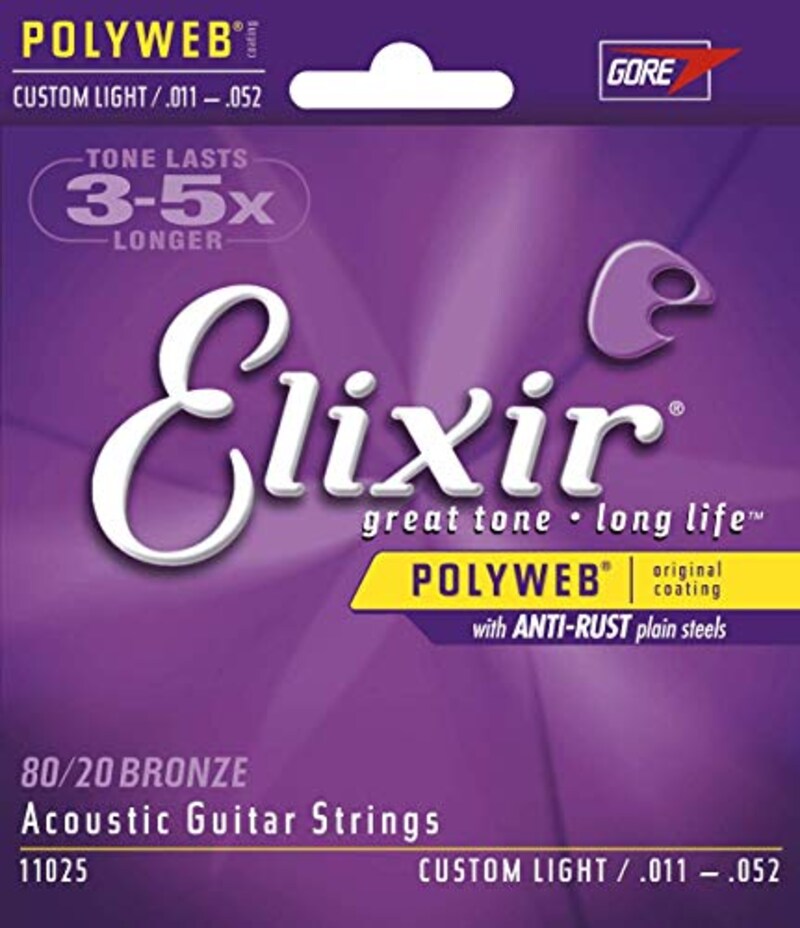 Elixir(エリクサー),アコースティックギター弦 Custom Light .011-.052 #11025