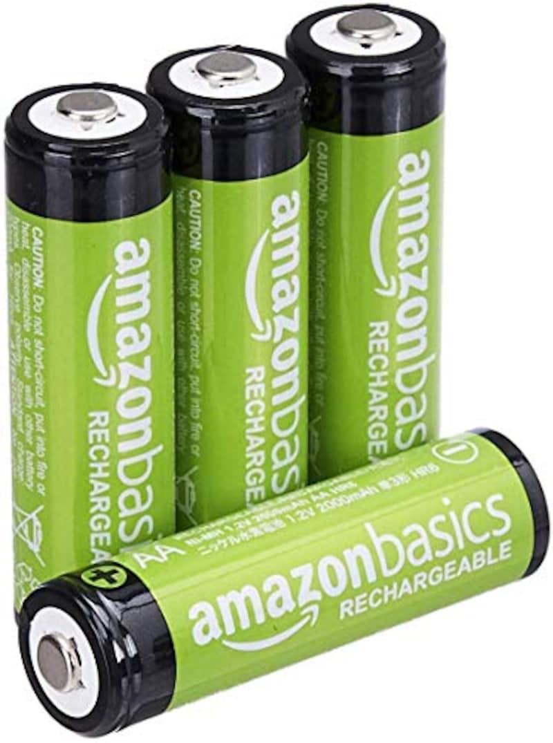 Amazon,Amazonベーシック 充電池 充電式ニッケル水素電池 単3形4個セット,HR-3UTG-AMZN