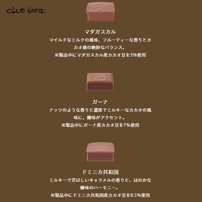 クラブハリエ（CLUBHARIE）,ショコラアソート カカオミルク 2021