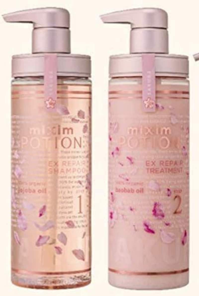 mixim POTION(ミクシムポーション),EXリペア 限定チェリーブロッサム シャンプー&ヘアトリートメントペアセット