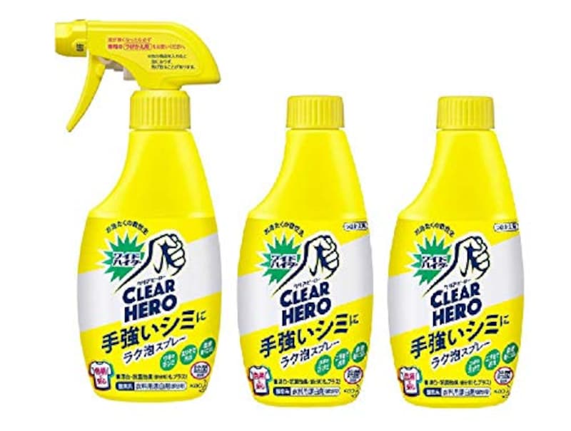 Kao(花王),ワイドハイターEXパワー 衣料用漂白剤 ガンコなシミ用 本体(300ml)+つけかえ用(300ml)×2個