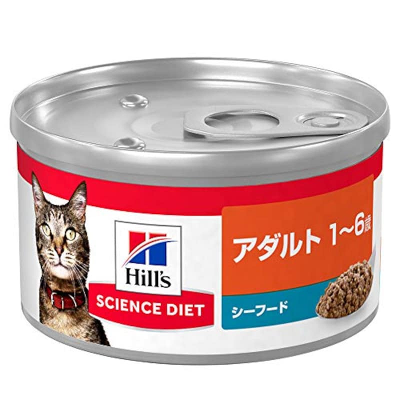 ヒルズ サイエンス・ダイエット,【獣医師推薦】アダルト シーフード缶 成猫用