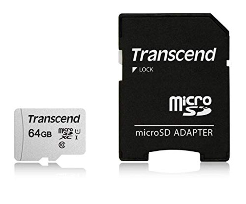 ‎Transcend（トランセンドジャパン）,microSDカード 64GB UHS-I U1 A1 Class10,TS64GUSD300S-AE